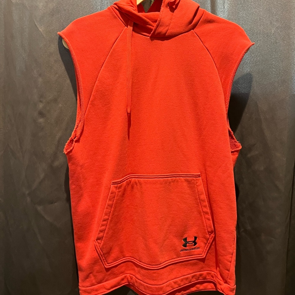 Under Armour Red Sleeveless Hoodie